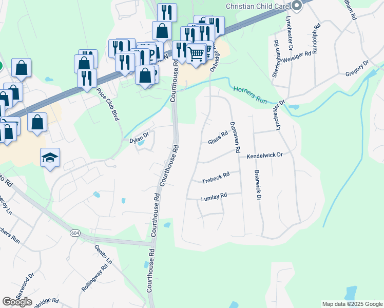 map of restaurants, bars, coffee shops, grocery stores, and more near 4020 Oxbridge Road in Richmond