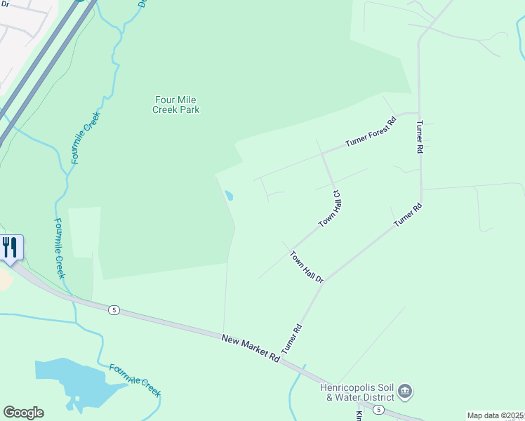 map of restaurants, bars, coffee shops, grocery stores, and more near 3701 Turner Forest Court in Richmond