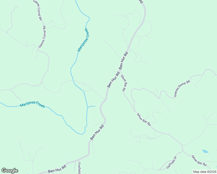 map of restaurants, bars, coffee shops, grocery stores, and more near 4164 Ben Hur Road in Mariposa