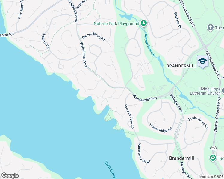 map of restaurants, bars, coffee shops, grocery stores, and more near 3704 Commodore Point Court in Midlothian