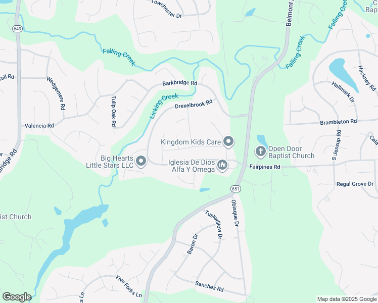 map of restaurants, bars, coffee shops, grocery stores, and more near 7301 Appelman Road in Chesterfield