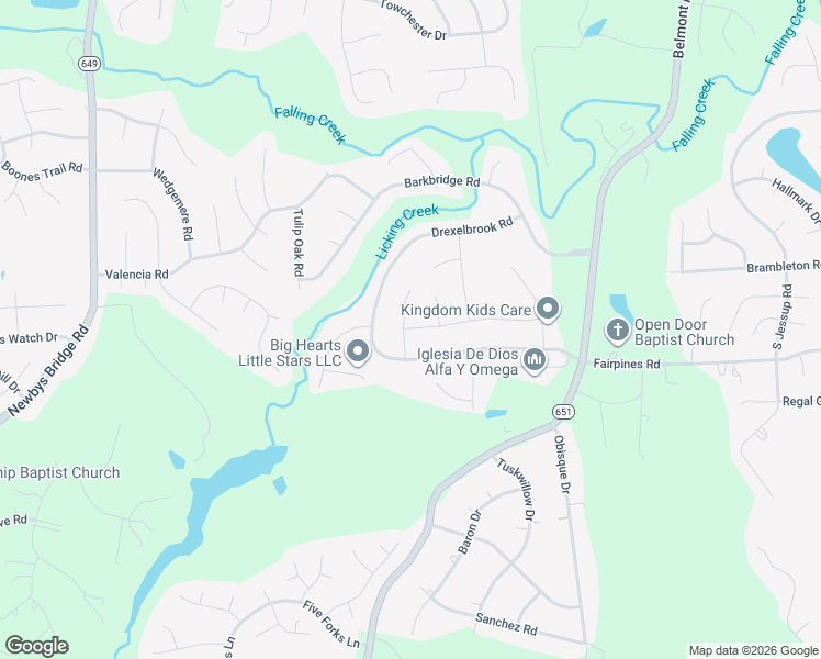 map of restaurants, bars, coffee shops, grocery stores, and more near 7537 Drexelbrook Road in Chesterfield