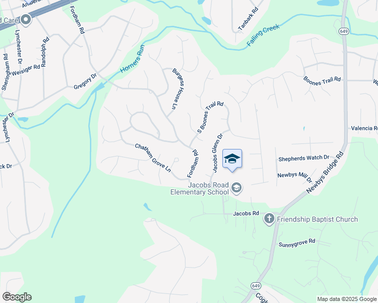map of restaurants, bars, coffee shops, grocery stores, and more near 4724 Fordham Road in Richmond