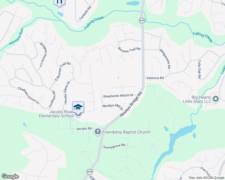 map of restaurants, bars, coffee shops, grocery stores, and more near 8418 Hunters Lake Place in Chesterfield