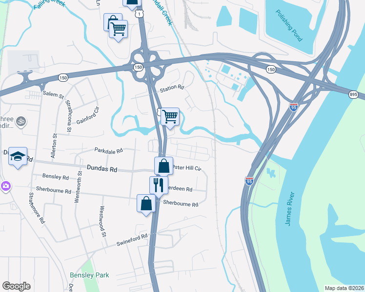 map of restaurants, bars, coffee shops, grocery stores, and more near 2530 Marina Drive in Richmond