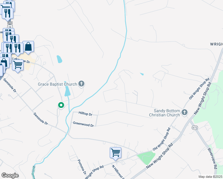 map of restaurants, bars, coffee shops, grocery stores, and more near 140 Garford Road in Madison Heights