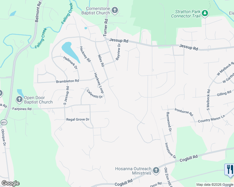 map of restaurants, bars, coffee shops, grocery stores, and more near 5407 Niles Road in Richmond