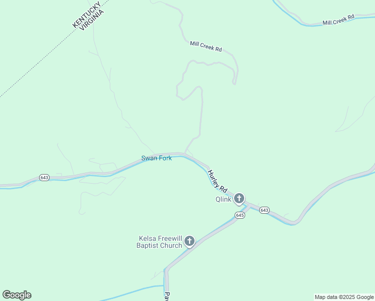 map of restaurants, bars, coffee shops, grocery stores, and more near 15484 State Route 643 in Hurley