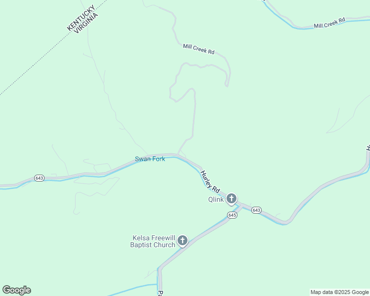 map of restaurants, bars, coffee shops, grocery stores, and more near 15484 Hurley Road in Hurley