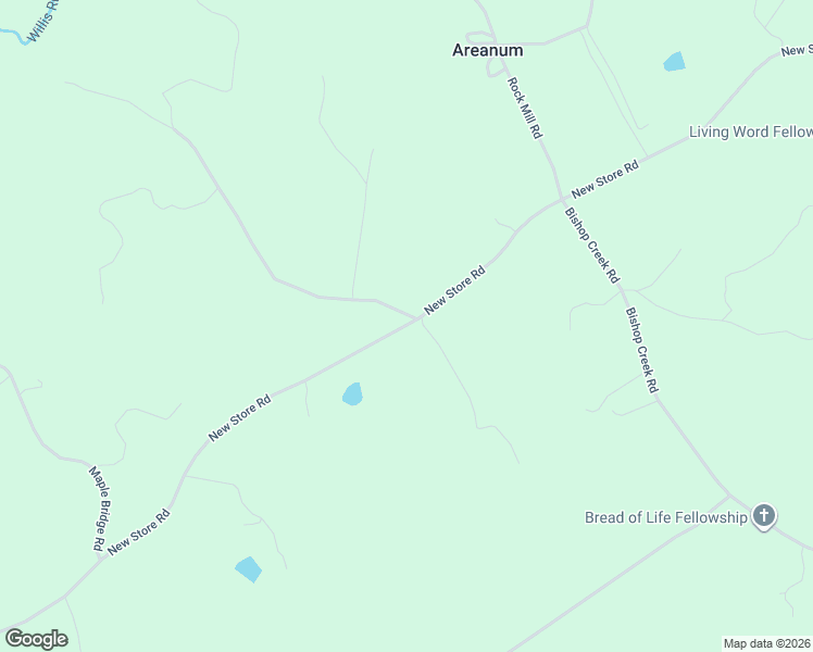 map of restaurants, bars, coffee shops, grocery stores, and more near New Store Road in Sprouses Corner