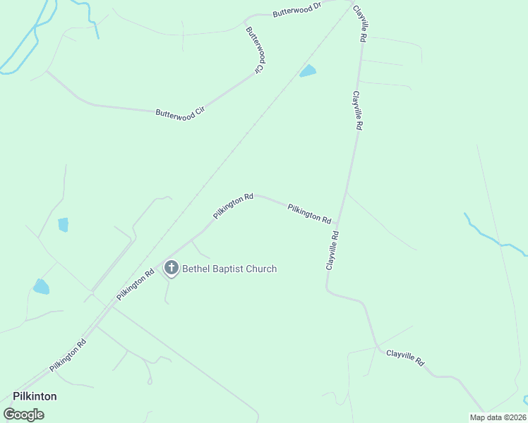 map of restaurants, bars, coffee shops, grocery stores, and more near 2575 Pilkington Road in Powhatan