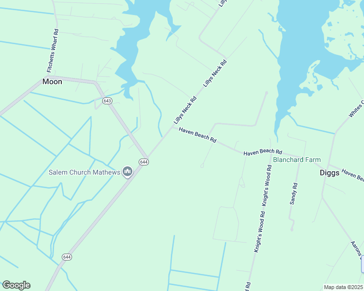 map of restaurants, bars, coffee shops, grocery stores, and more near 952 Haven Beach Road in Diggs