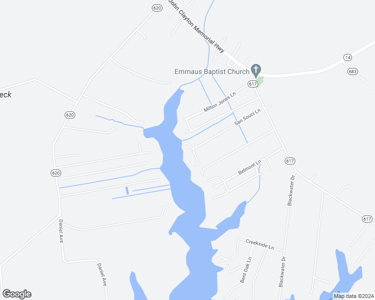 map of restaurants, bars, coffee shops, grocery stores, and more near 398 San Souci Lane in Cardinal