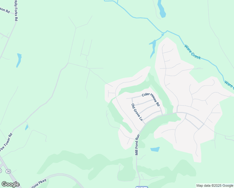 map of restaurants, bars, coffee shops, grocery stores, and more near 3072-3076 Ridge Drive in Toano