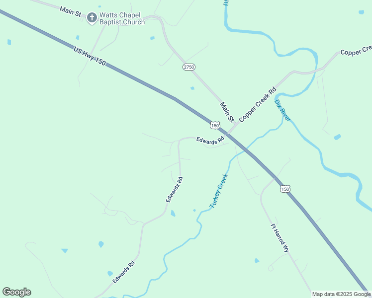 map of restaurants, bars, coffee shops, grocery stores, and more near 371 Edwards Road in Crab Orchard