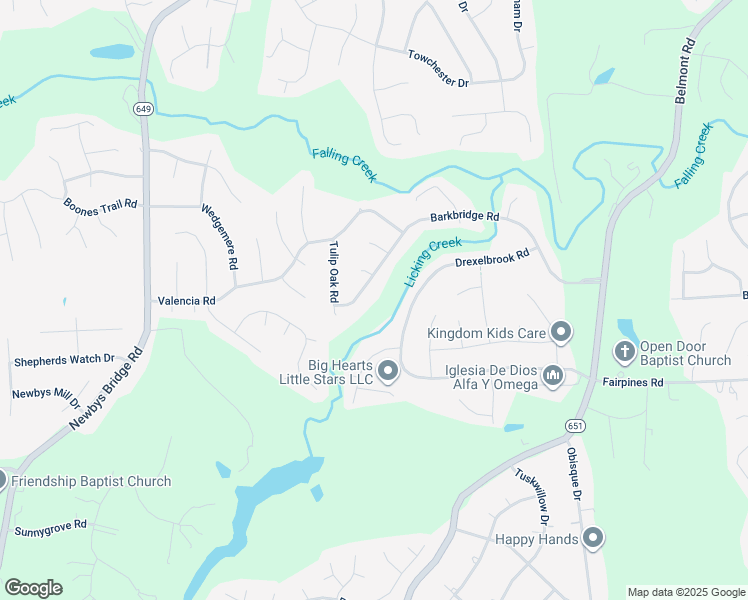 map of restaurants, bars, coffee shops, grocery stores, and more near 7613 Barkbridge Road in Chesterfield