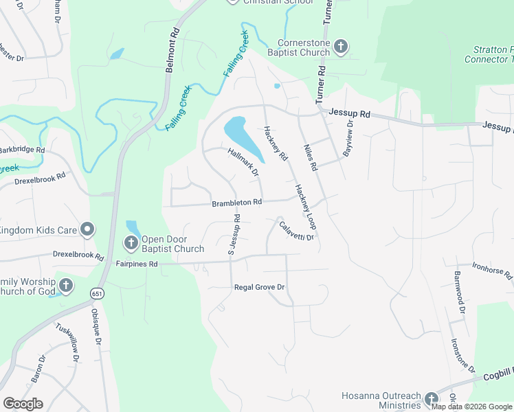 map of restaurants, bars, coffee shops, grocery stores, and more near 5266 Hallmark Drive in Richmond