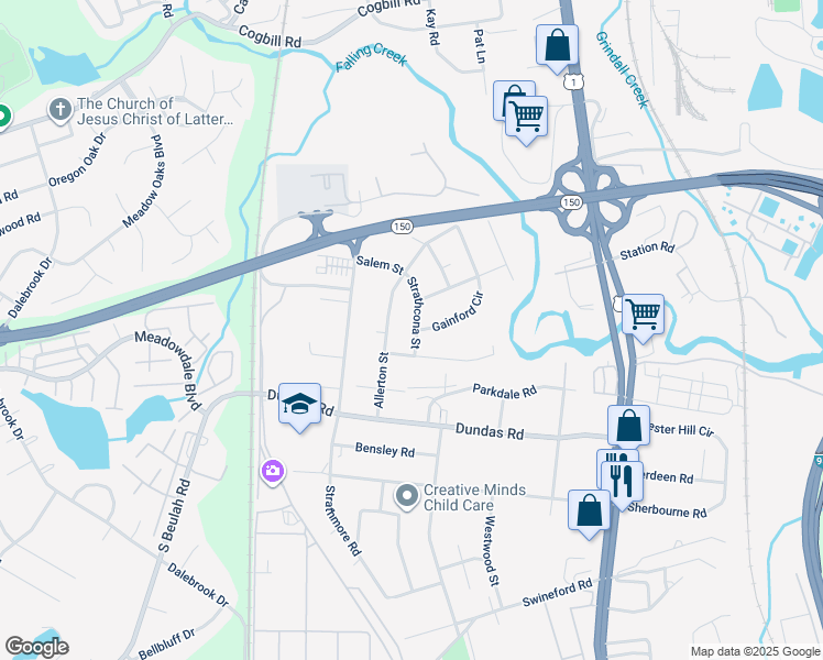 map of restaurants, bars, coffee shops, grocery stores, and more near 6200 Strathcona Street in Richmond