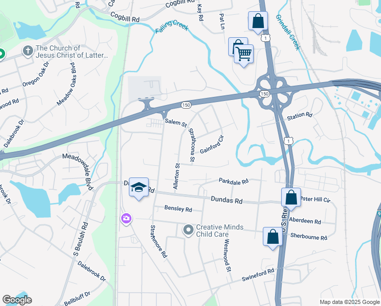 map of restaurants, bars, coffee shops, grocery stores, and more near 6200 Strathcona Street in Richmond
