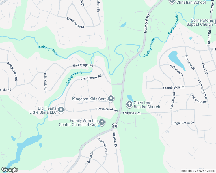 map of restaurants, bars, coffee shops, grocery stores, and more near 7146 Barkbridge Road in Chesterfield