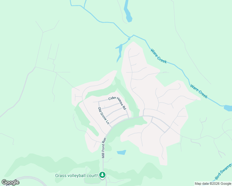 map of restaurants, bars, coffee shops, grocery stores, and more near 3078 Cider House Road in Toano