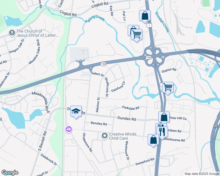 map of restaurants, bars, coffee shops, grocery stores, and more near 6145 Strathcona St in Richmond