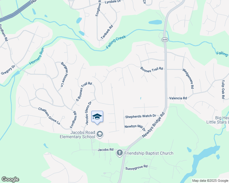 map of restaurants, bars, coffee shops, grocery stores, and more near 4331 Jacobs Bend Terrace in Richmond