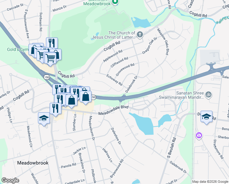 map of restaurants, bars, coffee shops, grocery stores, and more near 3737 Frankmont Road in Richmond