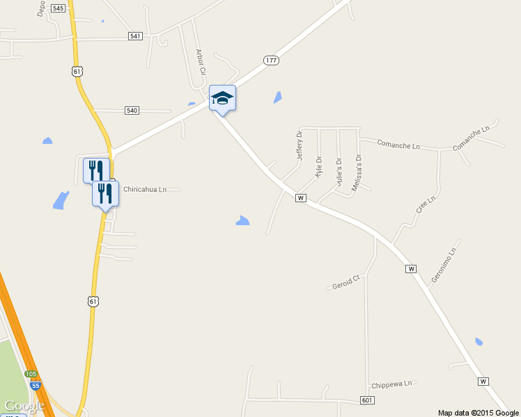 map of restaurants, bars, coffee shops, grocery stores, and more near 202 Eli Drive in Jackson