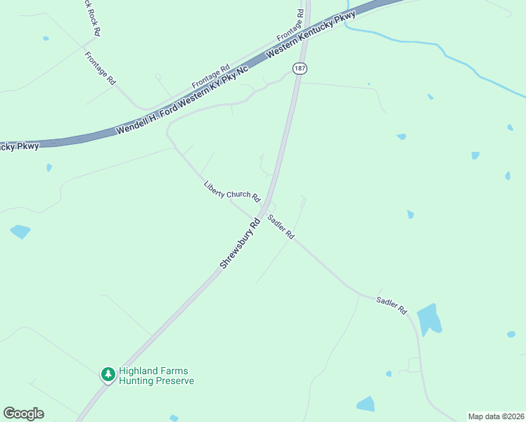 map of restaurants, bars, coffee shops, grocery stores, and more near 2-124 Sadler Road in Leitchfield