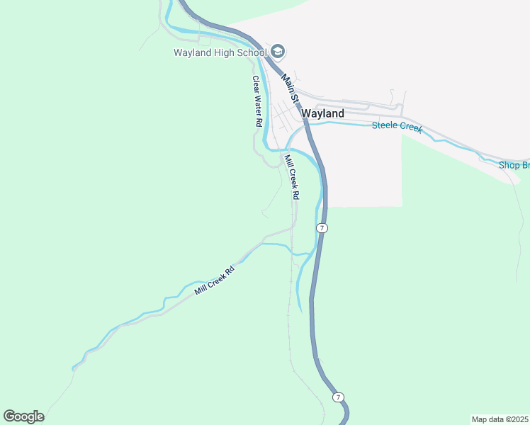 map of restaurants, bars, coffee shops, grocery stores, and more near Cr-1967 in Wayland