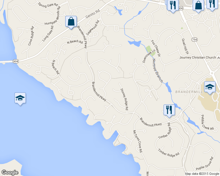 map of restaurants, bars, coffee shops, grocery stores, and more near 13911 Stoney Ridge Court in Midlothian