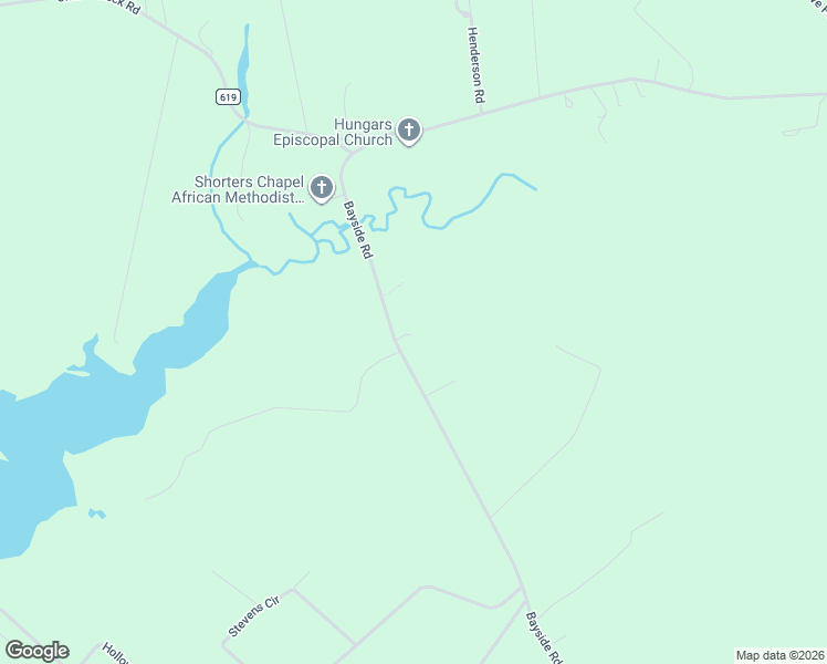 map of restaurants, bars, coffee shops, grocery stores, and more near 10421 Bayside Road in Machipongo