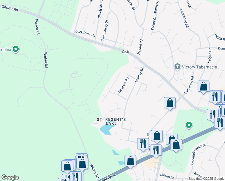 map of restaurants, bars, coffee shops, grocery stores, and more near 3571 Pease Road in Midlothian