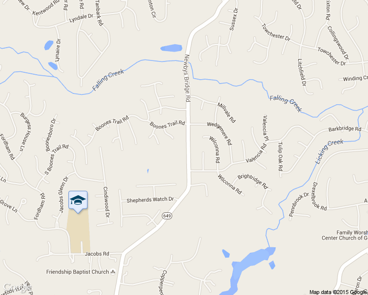 map of restaurants, bars, coffee shops, grocery stores, and more near 4800 Newbys Bridge Road in Chesterfield
