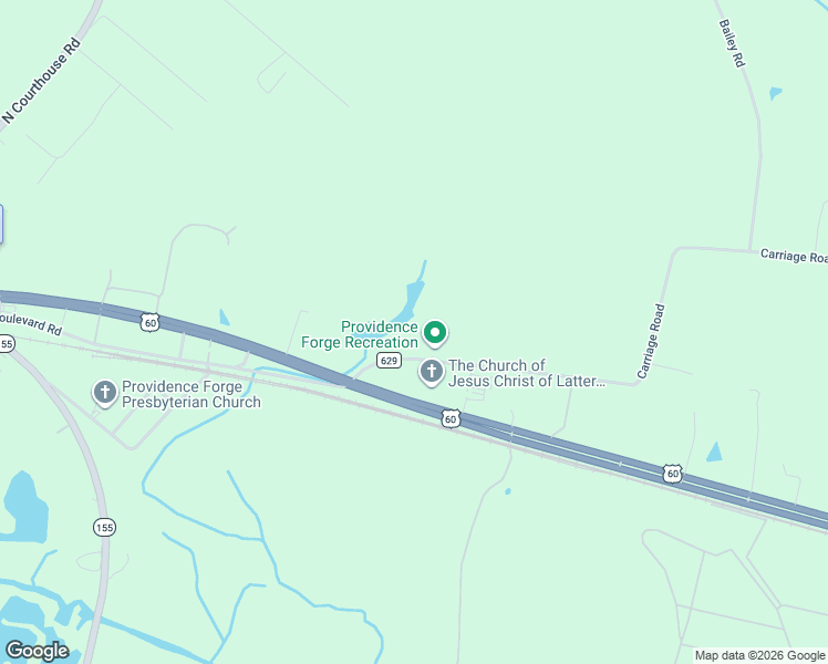 map of restaurants, bars, coffee shops, grocery stores, and more near 9800 Carriage Road in Providence Forge