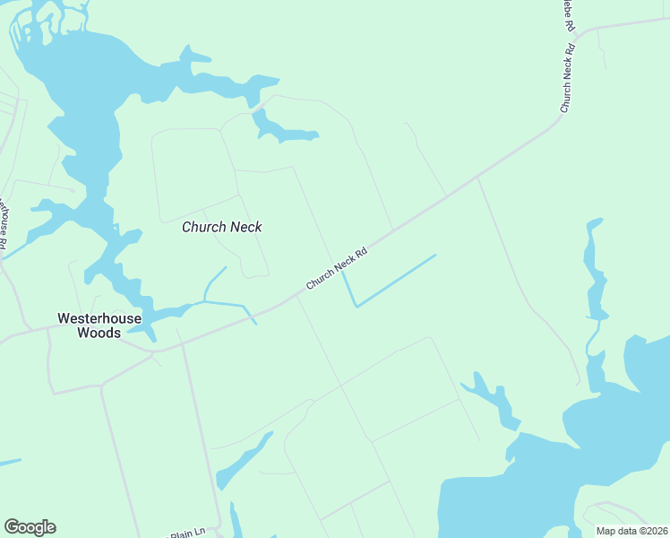 map of restaurants, bars, coffee shops, grocery stores, and more near Church Neck Road in Machipongo