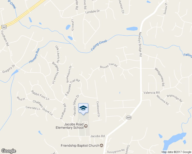 map of restaurants, bars, coffee shops, grocery stores, and more near 4301 Jacobs Bend Terrace in Richmond