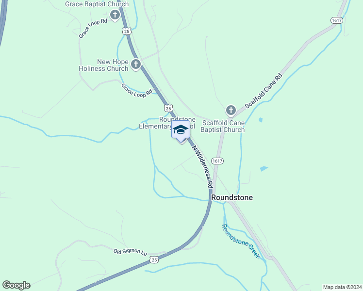 map of restaurants, bars, coffee shops, grocery stores, and more near 6701 North Wilderness Road in Mount Vernon