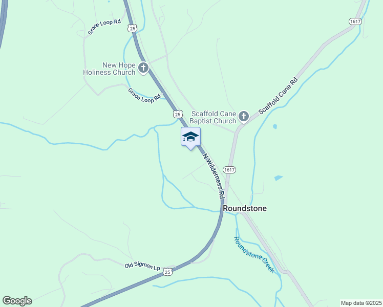 map of restaurants, bars, coffee shops, grocery stores, and more near 6701 North Wilderness Road in Mount Vernon