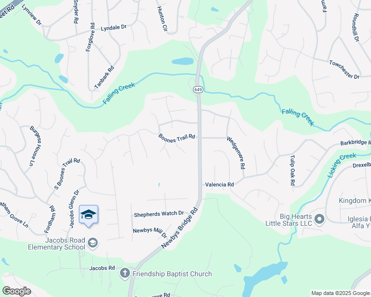 map of restaurants, bars, coffee shops, grocery stores, and more near 4725 Stirrup Circle in Chesterfield