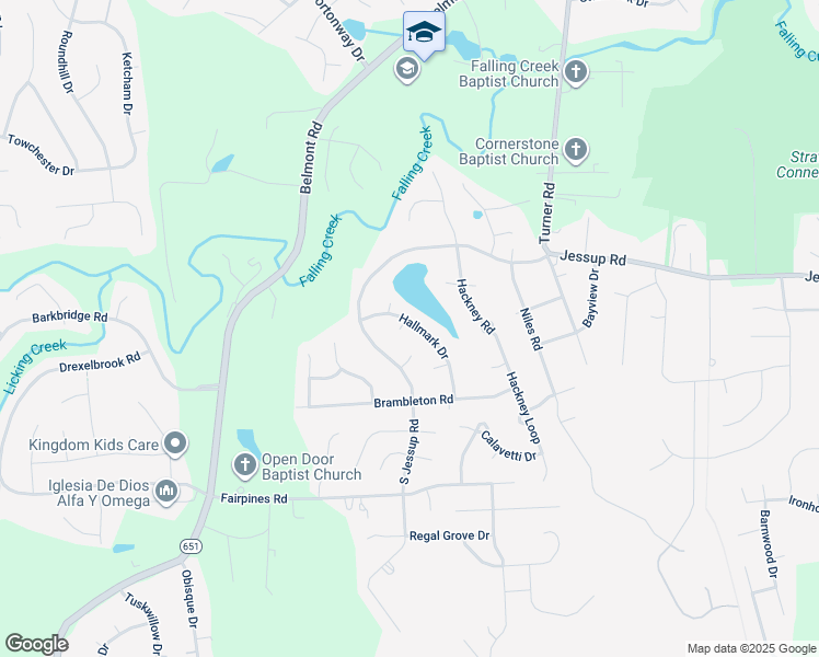 map of restaurants, bars, coffee shops, grocery stores, and more near 5206 Hallmark Drive in Richmond