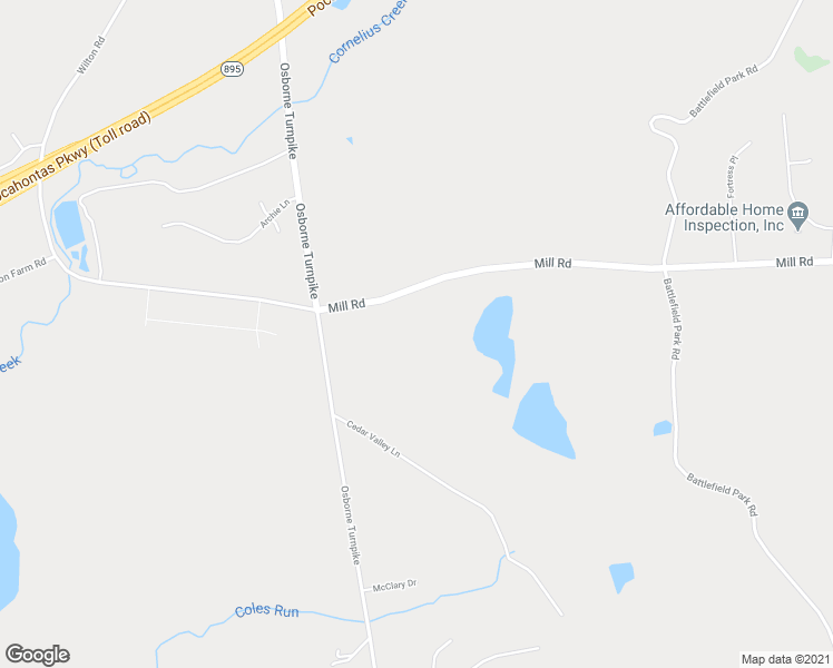 map of restaurants, bars, coffee shops, grocery stores, and more near 1475 Mill Road in Richmond