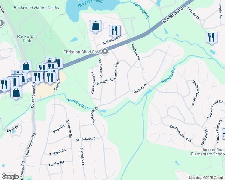 map of restaurants, bars, coffee shops, grocery stores, and more near 4212 Randolph Road in Richmond