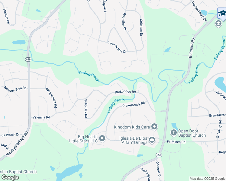 map of restaurants, bars, coffee shops, grocery stores, and more near 4709 Ball Cypress Road in Chesterfield