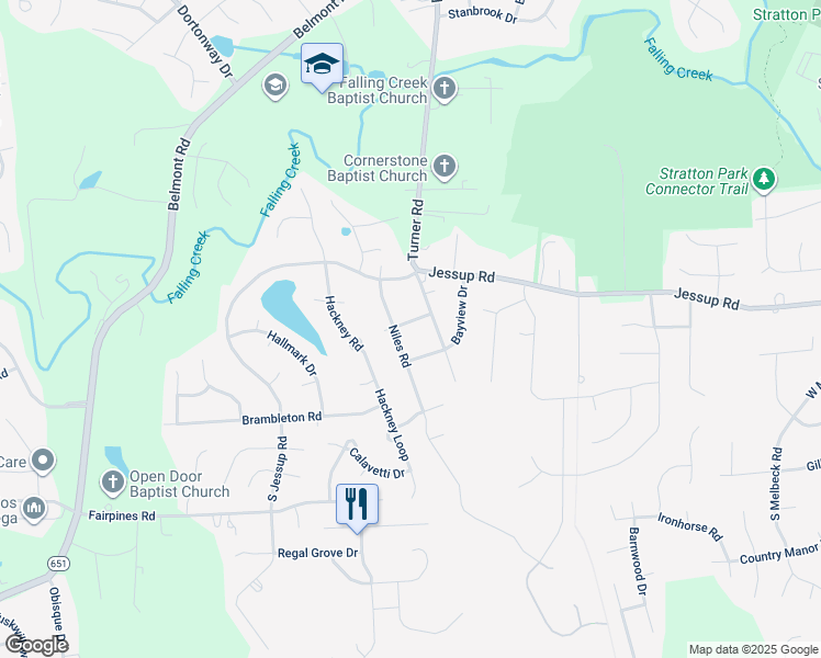 map of restaurants, bars, coffee shops, grocery stores, and more near 6217 Poindexter Road in Richmond
