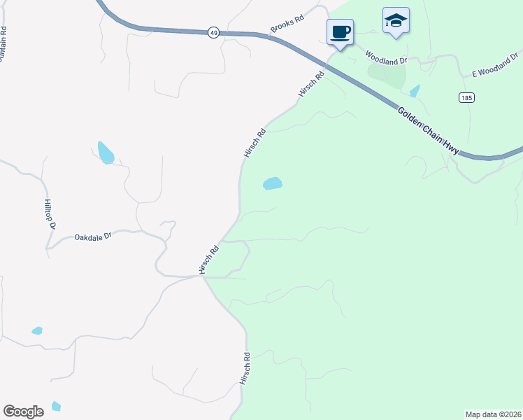 map of restaurants, bars, coffee shops, grocery stores, and more near 4870 Hirsch Road in Mariposa