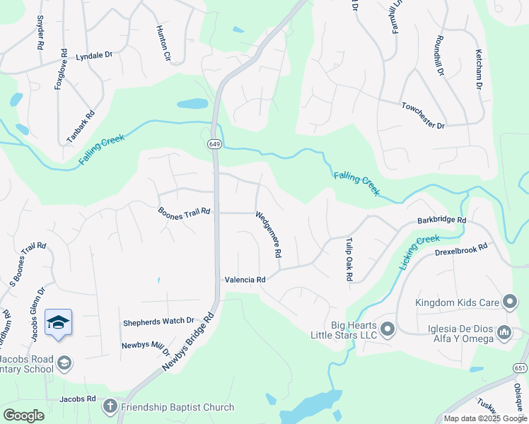 map of restaurants, bars, coffee shops, grocery stores, and more near 4807 Wedgemere Road in Chesterfield