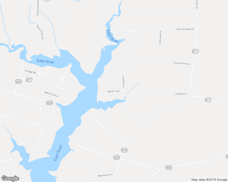 map of restaurants, bars, coffee shops, grocery stores, and more near Kayak Trail in Mathews