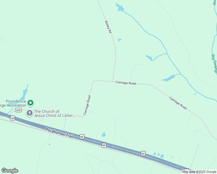 map of restaurants, bars, coffee shops, grocery stores, and more near 10357 Carriage Road in Providence Forge